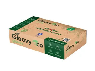 Gloovy Eco Duurzame Hygiëne Handschoen Blauw Maat L 20x100 stuks - 4