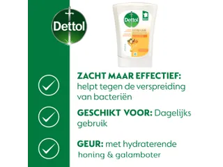 Dettol No Touch Handzeep Extra Care Honing & Galamboter vulling 250ml - 2