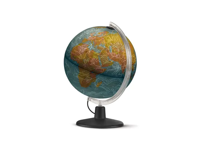 Jour et nuit geographical globe