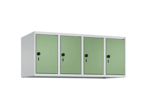 opzetkast,v. locker,4vak.,vak B 300mm,HxBxD 500x1200x500mm,vleugeldeur