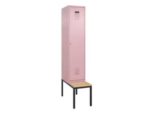 locker met bank,HxBxD 2120x400x815mm,1vak,vak B 400mm,cilinderslot