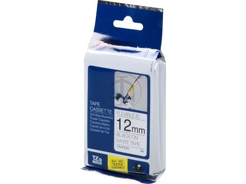 Lettertape Brother Tze-fx231 12 Mm Wit/Zwart