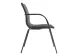 Chaise de conférence Série 140 Cadre noir Assise tissu gris