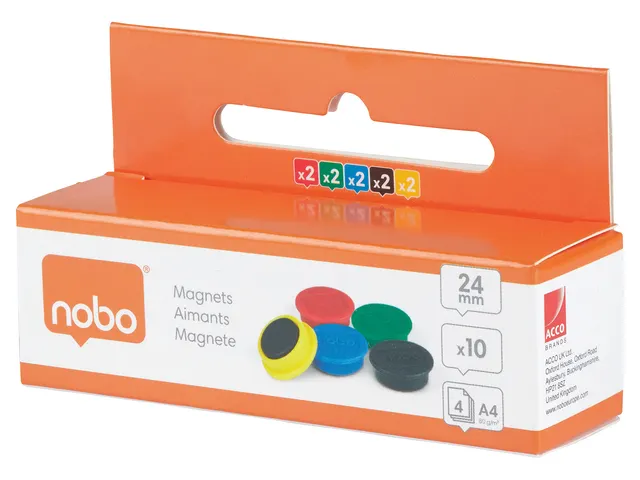 Aimant Nobo 24mm assorti 10 pièces