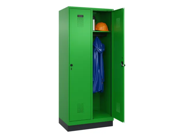 locker,HxBxD 1950x800x500mm,2vak,vak B 400mm,draaigrendel,sokkel