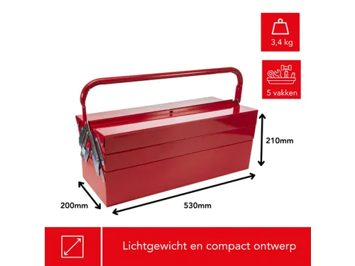 Verdeelkoffer 530x200x200mm 21.2 Liter