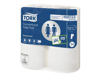 Conventional toiletpapier T4 2-laags wit 49,5mtrx9,6cm pak 40 rol