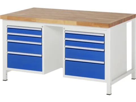 werkbank,HxBxD 840-1040x1500x900mm,beukblad,draagverm. 1250kg,4voeten