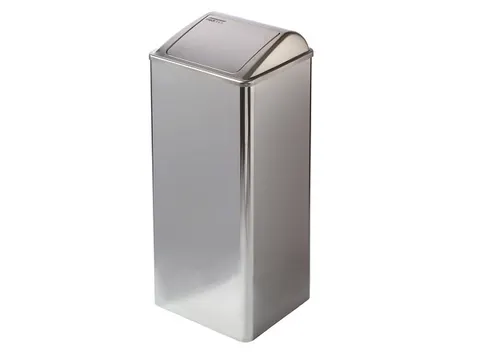 Afvalbak RVS Hoogglans 80 Liter Met Push Klep