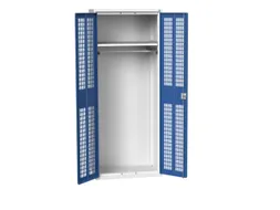 Lockerkast 2000x800x550mm 1 vak, dubbele ventilatiedeur, RAL5010