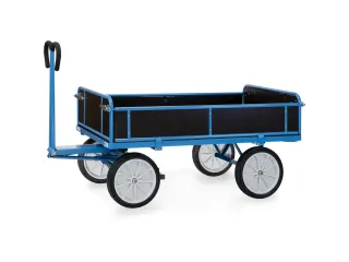 Handtrekwagens 6455v 1000kg 1600x900mm Houten Wanden Massief Rubber - 1