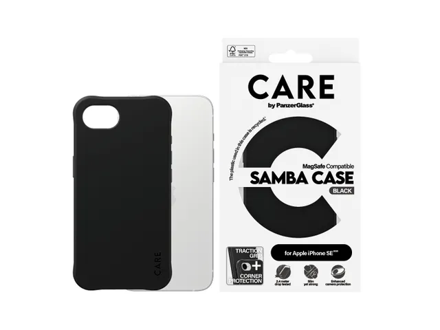 PanzerGlass CARE by Samba Case Black w. Qi Compatible iPhone 17e