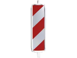 geleidebaken,paal H 1048mm,HxBxD 1330x315x65mm,PE,rood/wit