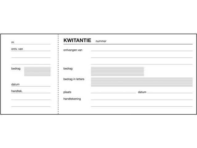 Carnet de reçus Sigel Expres 84x205mm bloc a 100 feuilles
