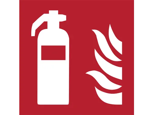 Pictogram bordje Djois Brandblusser 150x150mm rood