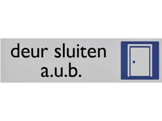 Infobord pictogram deur sluiten 165x44mm - 1