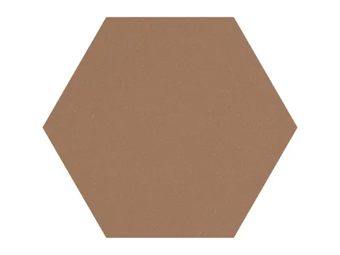 Prikbord Zeshoek Bruin Kleur 2166 Bulletin Paneel Ø 60 cm frameloos