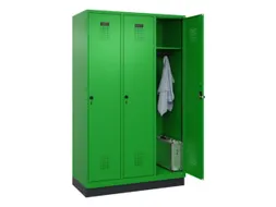 locker,HxBxD 1950x1200x500mm,3vak,vak B 400mm,draaigrendel,sokkel