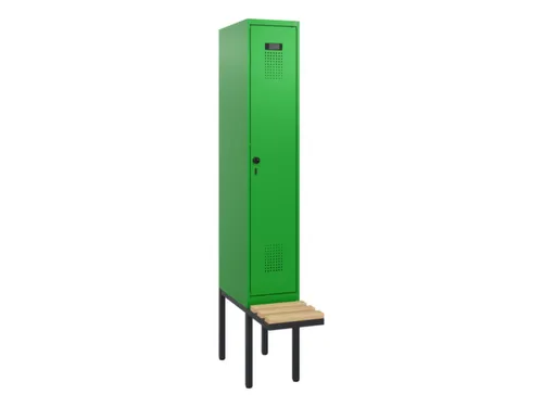 locker met bank,HxBxD 1950x300x815mm,1vak,vak B 300mm,draaigrendel