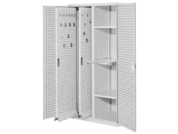 verticale kast,HxBxD 1950x1000x600mm,geperfor. deur,RAL5010