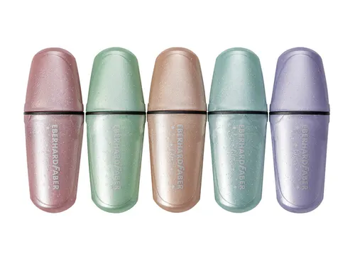 Markeerstift Eberhard Faber mini glitter pastel etui 5 stuks