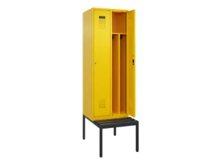 locker met bank,voor scheiding van kleding,HxBxD 2120x600x815mm,2vak - 1
