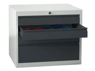 ladekast HxBxD 600x715x600mm 4laden slot RAL7035 front RAL7016 - 2