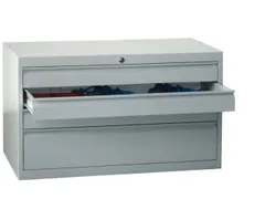 ladekast HxBxD 600x1023x600mm 4laden slot RAL7035 front RAL5010