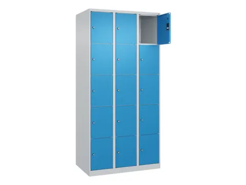 lockerkast,HxBxD 1850x900x500mm,3x5vakken,vak B 300mm,cil.-slot