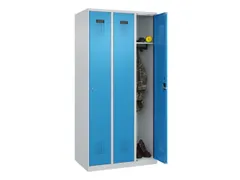 locker,HxBxD 1850x900x500mm,3vak,vak B 300mm,cil.-slot,staand op vloer