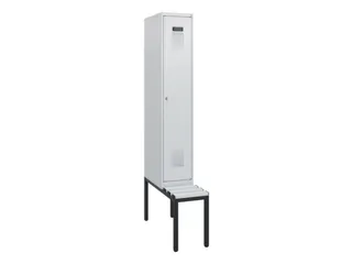 locker met bank,HxBxD 1950x300x815mm,1vak,vak B 300mm,cilinderslot - 2
