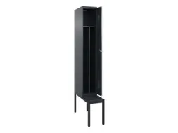 locker met bank,voor scheiding van kleding,HxBxD 2120x300x815mm,1vak