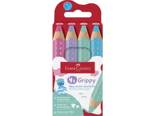 Kleurpotlood Faber-Castell Grippy XXL Jumbo kartonetui 4 stuks pastel - 2