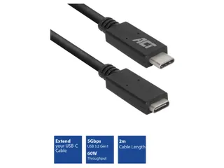 Kabel ACT USB 3.0 to USB-C verlengkabel 2m - 2