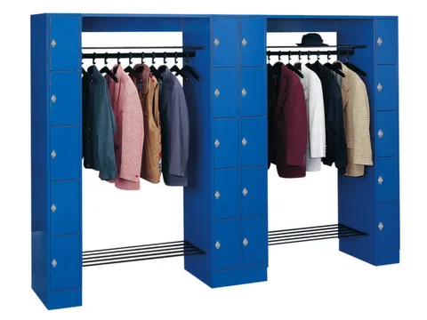 locker met kapstok,HxBxD 1950x2840x480mm,romp RAL7016,front RAL7016