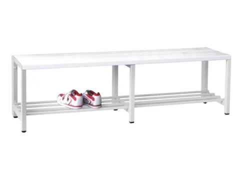 omkleedbank,HxLxD 430x1500x370mm,onderstel RAL3000