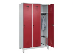 locker,HxBxD 1950x1200x500mm,3vak,vak B 400mm,draaigrendel,voeten