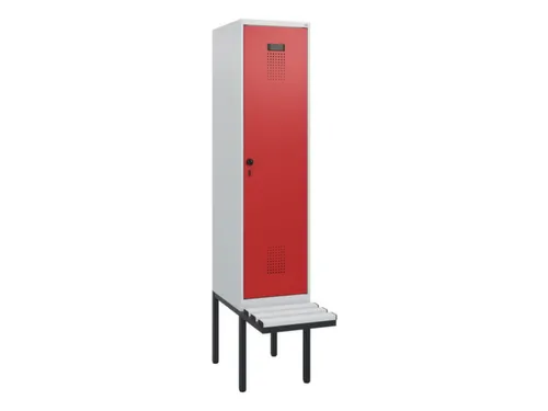 locker met bank,HxBxD 1950x400x815mm,1vak,vak B 400mm,draaigrendel