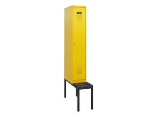 locker met bank,HxBxD 1950x300x815mm,1vak,vak B 300mm,cilinderslot - 2