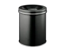 Vlamdovende Papierbak Safe Round 15 Liter Zwart