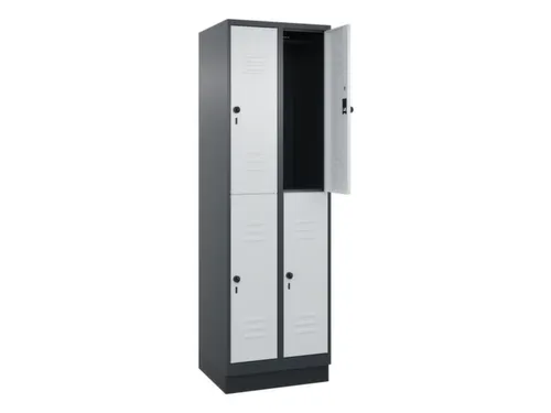 dubbeldekse locker,HxBxD 1950x600x500mm,2x2vak.,vak B 300mm