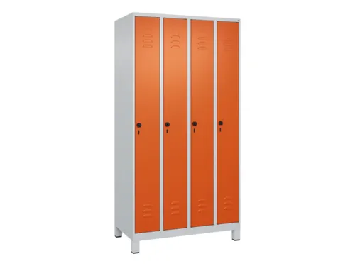 locker,HxBxD 1950x1000x500mm,4vak,vak B 250mm,draaigrendel,voeten