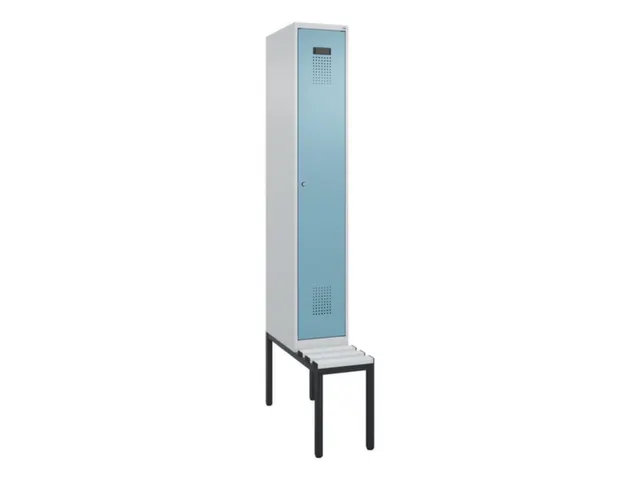 locker met bank,voor scheiding van kleding,HxBxD 2120x300x815mm,1vak