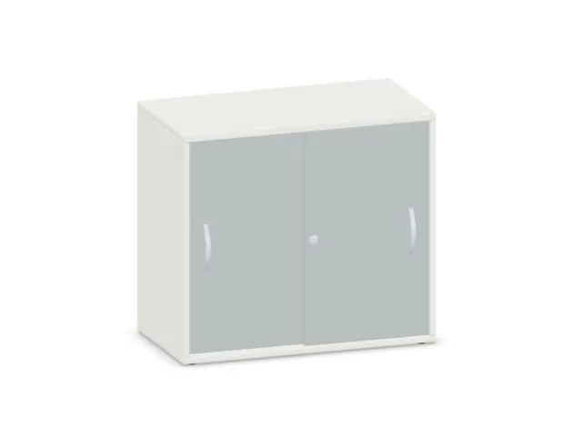 Schuifdeurkast 720x800x430mm Decor Romp Wit Decor Front Lichtgrijs