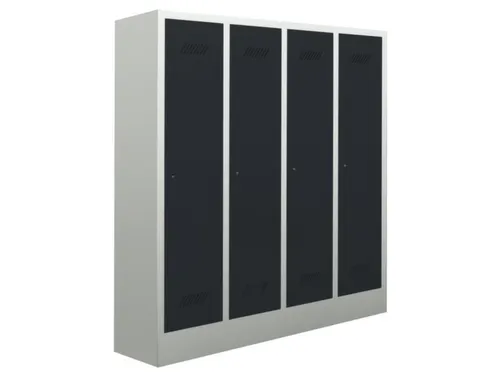 lockerkast v. kinderen,HxBxD 1600x1230x500mm,RAL7035,front RAL7016