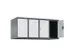 opzetkast,v. locker,4vak.,vak B 300mm,HxBxD 500x1200x500mm,vleugeldeur