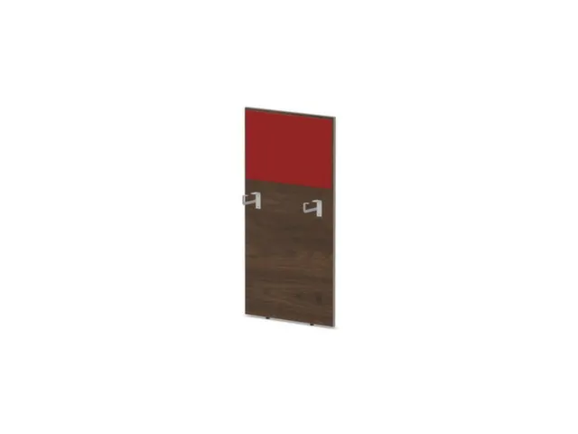 baliepaneel bureau aanbouw links 600mm NV bruin hickory BN4011-rood