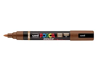 Paintmarker Uni POSCA PC-5BR brushpunt M bruin - 1