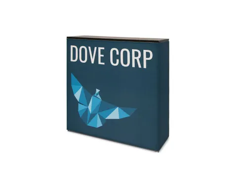 FlexFrame Counter 100x100cm Zilver frame met Zwart tafelblad