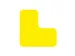 plaksymbool,L-vorm,markering HxB 100x100mm,PVC,geel